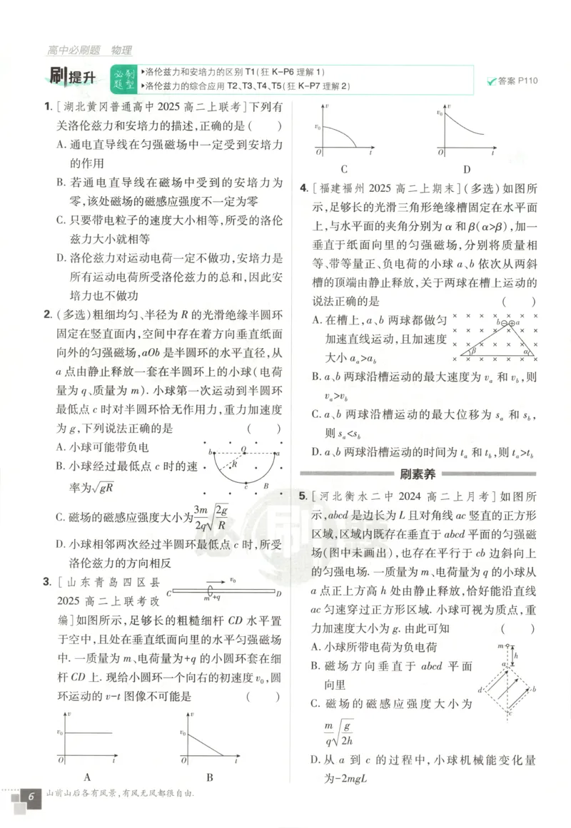 主书_2026版高中必刷题_物理_2026版高中必刷题物理鲁科版_高中必刷题物理选修二LK