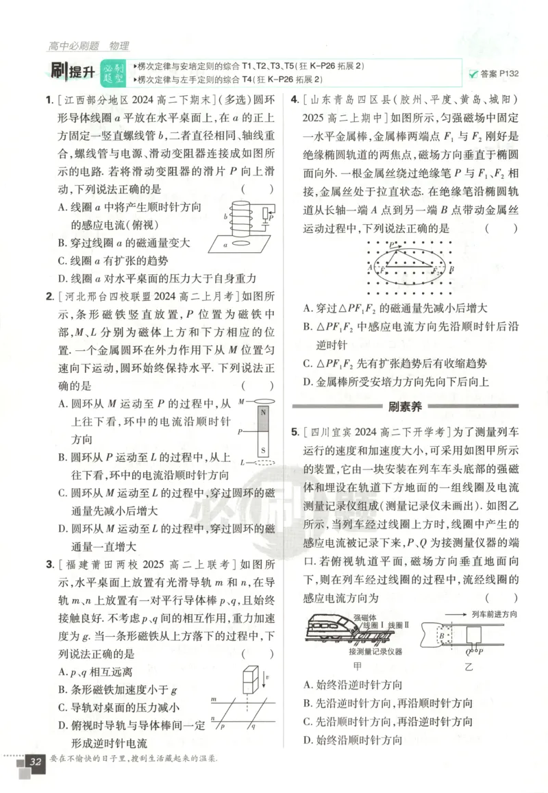 主书_2026版高中必刷题_物理_2026版高中必刷题物理鲁科版_高中必刷题物理选修二LK