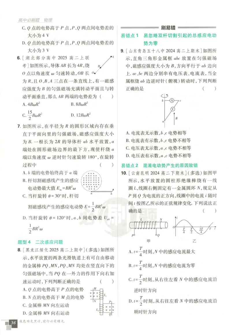 主书_2026版高中必刷题_物理_2026版高中必刷题物理鲁科版_高中必刷题物理选修二LK