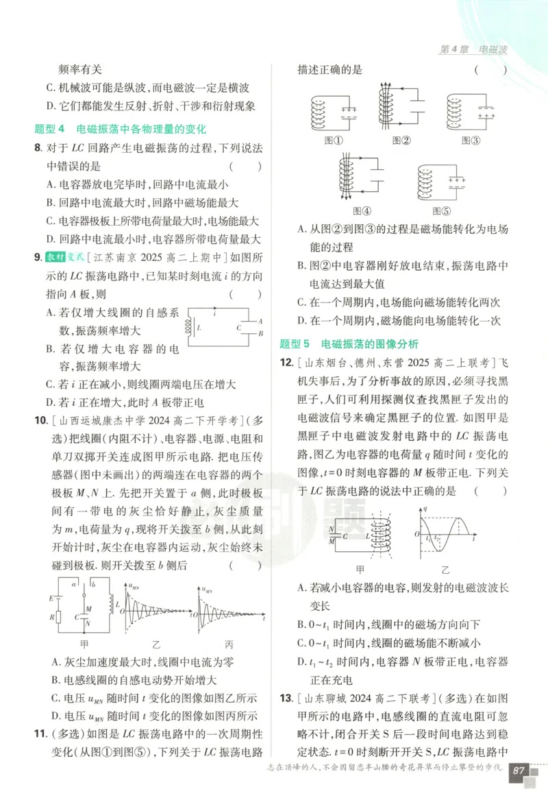 主书_2026版高中必刷题_物理_2026版高中必刷题物理鲁科版_高中必刷题物理选修二LK
