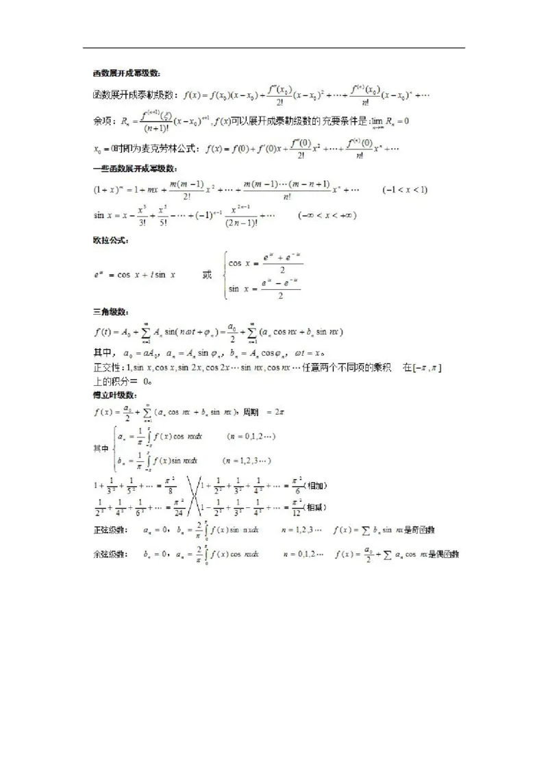 成考《专升本-数学》复习必背公式_成考本科-所有考试科目-近10年真题和答案+2026备考通关资料大全_高数一-近10年真题和答案+2026成考本科备考通关资料大全