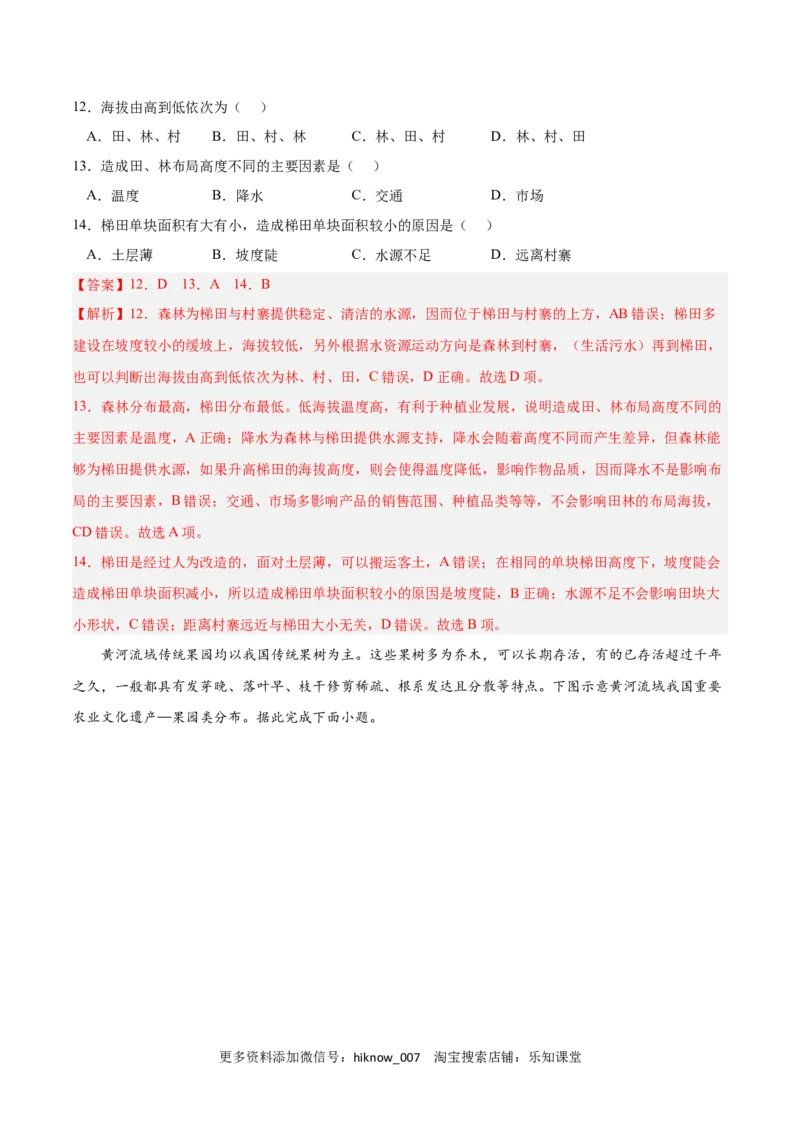 第五章植被与土壤（A卷&bull;单元考点）-2022-2023学年高一地理上学期同步单元卷（人教版2019必修第一册）（解析版）_E015高中全科试卷_地理试题_必修1_1.单元测试