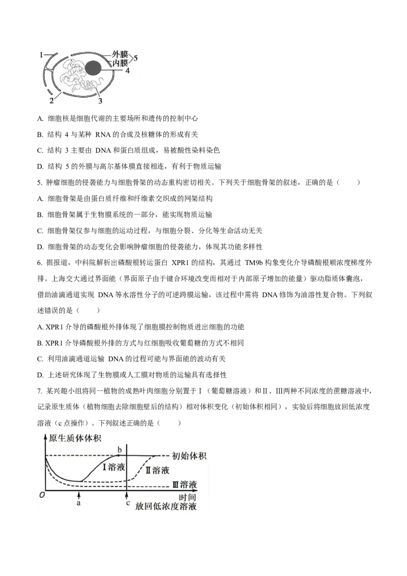黑龙江省齐齐哈尔市部分学校2025-2026学年高一上学期1月期末生物试卷（含答案）_2024-2025高一（7-7月题库）_2026年1月高一