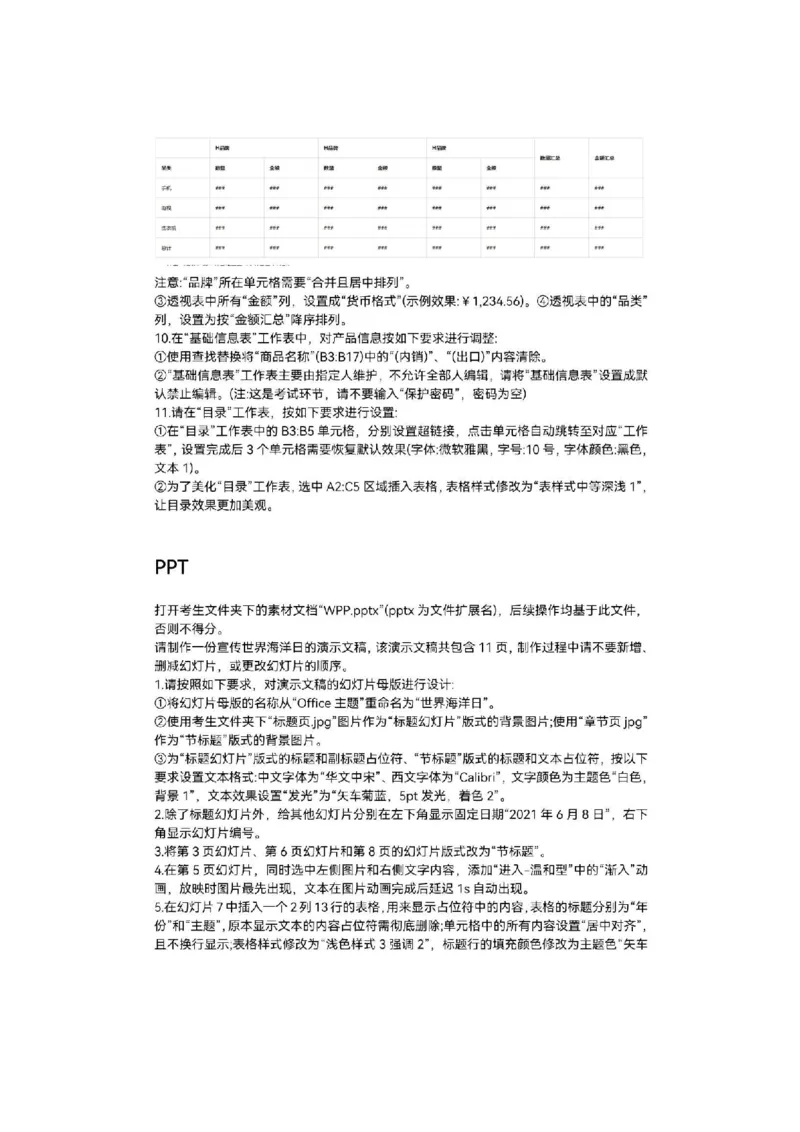 计算机二级真题pdf版合集_计算机二级WPS资料_03二级wps真题14套（题目+文字解析）_07wps真题讲解文字版