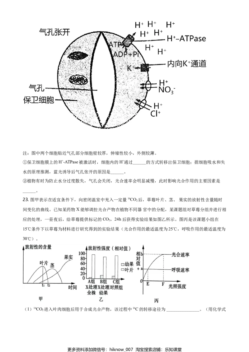 精品解析：山东省烟台市招远一中高一上学期期末生物试题（原卷版）_E015高中全科试卷_生物试题_必修1_4.期末试卷_2.各地真题_精品解析：山东省烟台市招远一中高一上学期期末生物试题