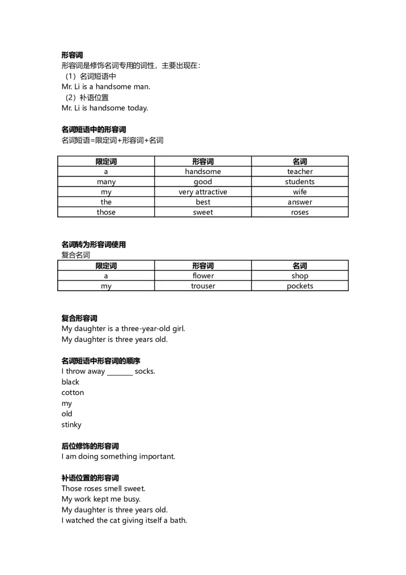 成人高考（高起点）-第二章-词汇与语法-形容词_成考本科-所有考试科目-近10年真题和答案+2026备考通关资料大全_英语-近10年真题和答案+2026成考本科备考通关资料大全