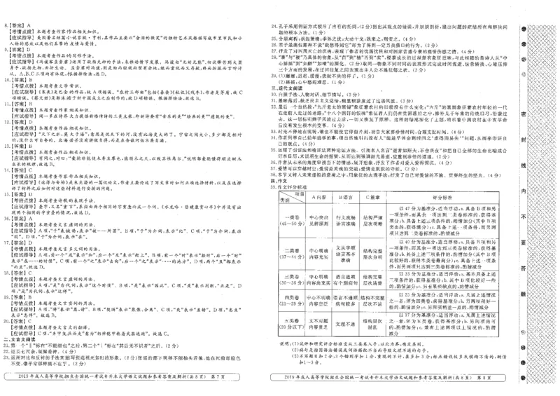 2019年专升本（大学语文）真题及答案解析_成考本科-所有考试科目-近10年真题和答案+2026备考通关资料大全_大学语文-近10年真题和答案+2026成考本科备考通关资料大全