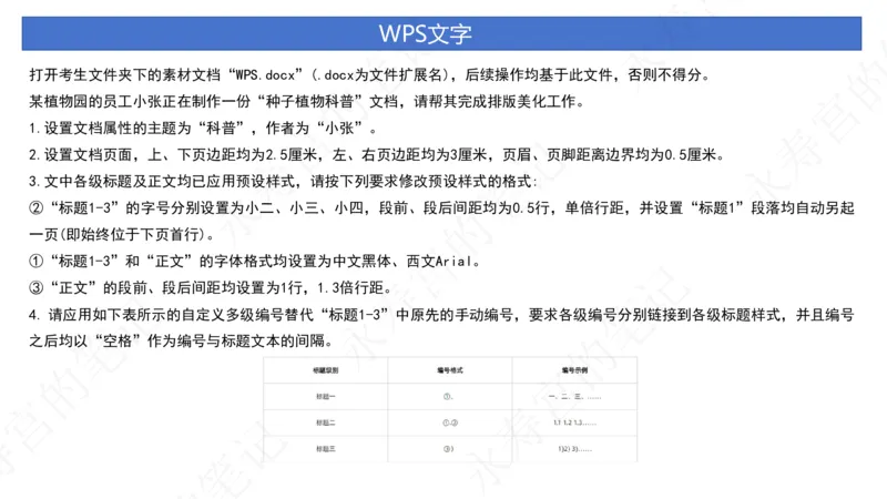 试卷11_计算机二级WPS资料_03二级wps真题14套（题目+文字解析）_计算机二级WPSOffice真题试题及解析14套_第11套（2024年9月新考）