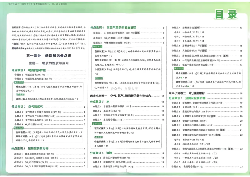 化学_2026万唯系列预习复习_2026版初中《万唯中考真题》分类与新考法（化学地理）_化学