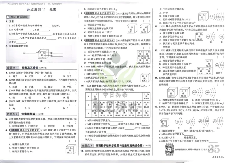 化学_2026万唯系列预习复习_2026版初中《万唯中考真题》分类与新考法（化学地理）_化学