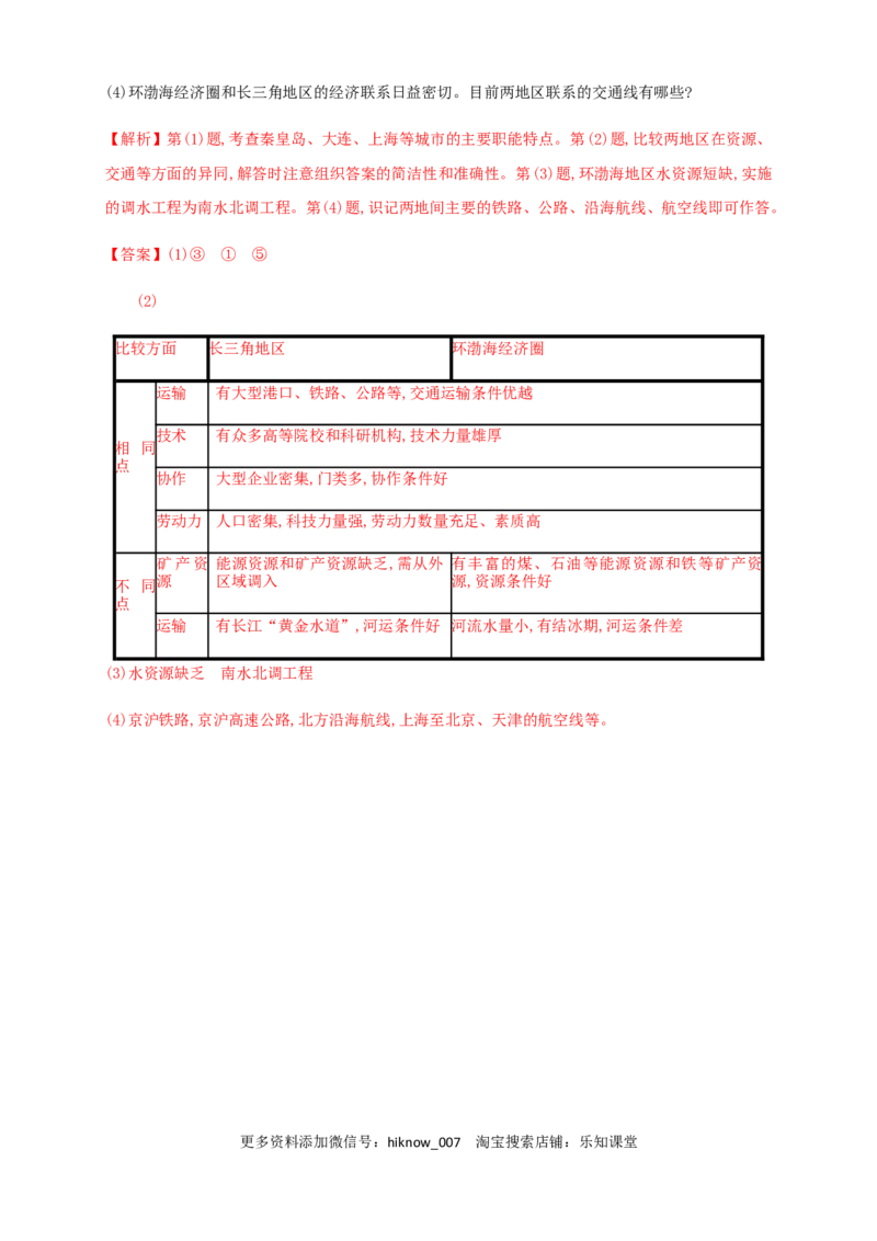 新教材精创1.2区域整体性和关联性同步训练（解析版）-人教版高中地理选择性必修2（二）_E015高中全科试卷_地理试题_选修2_2.同步练习_同步练习（第三套）