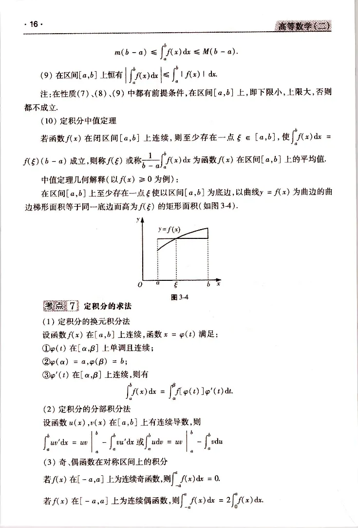 高等数学（二）常考、易考点_成考本科-所有考试科目-近10年真题和答案+2026备考通关资料大全_高数二-近10年真题和答案+2026成考本科备考通关资料大全