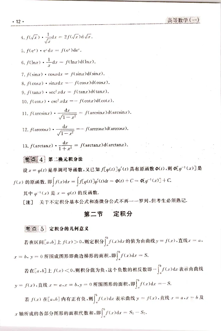 高等数学（一）常考、易考点_成考本科-所有考试科目-近10年真题和答案+2026备考通关资料大全_高数一-近10年真题和答案+2026成考本科备考通关资料大全