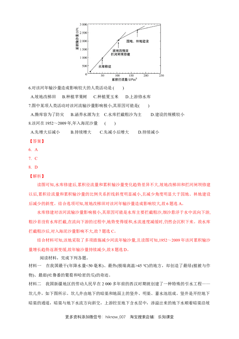 新教材精创3.1水循环练习（1）（解析版）_E015高中全科试卷_地理试题_必修1_2.同步练习_同步练习（第二套）_3.1水循环练习（1）-人教版高中地理必修第一册