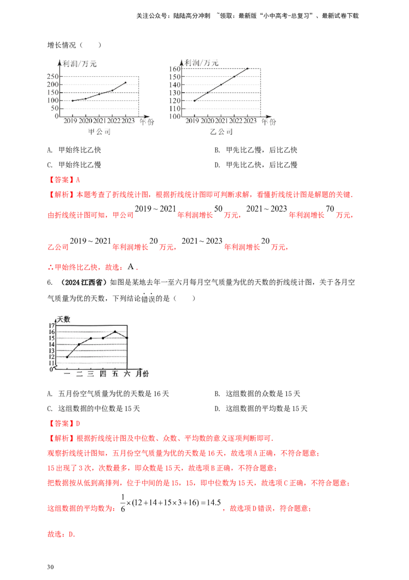 2025年中考数学一轮复习学案：7.1抽样与数据分析（教师版）_02中考总复习（2026版更新中）_02-数学-中考总复习_2025中考复习资料_2025年中考数学一轮复习学案（全国通用）