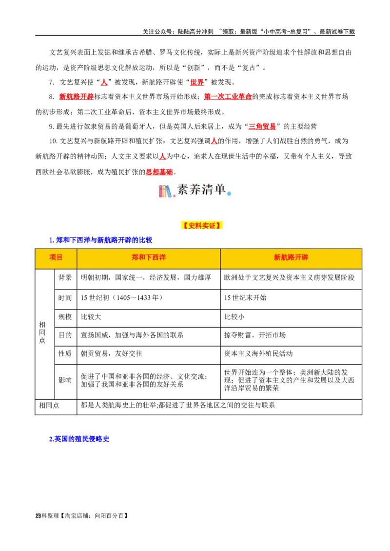 05九上历史知识清单-口袋书2024年中考历史一轮复习知识清单_02中考总复习（2026版更新中）_06-历史-中考总复习_2024年中考复习资料_一轮复习