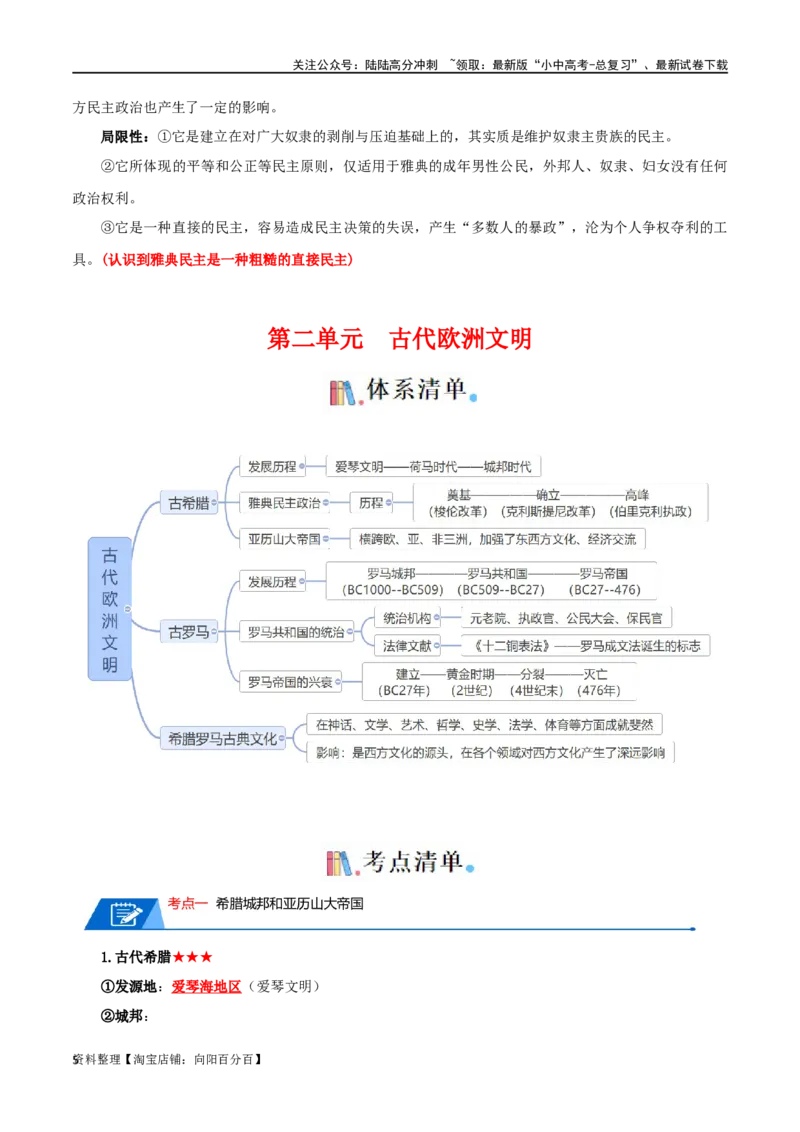 05九上历史知识清单-口袋书2024年中考历史一轮复习知识清单_02中考总复习（2026版更新中）_06-历史-中考总复习_2024年中考复习资料_一轮复习