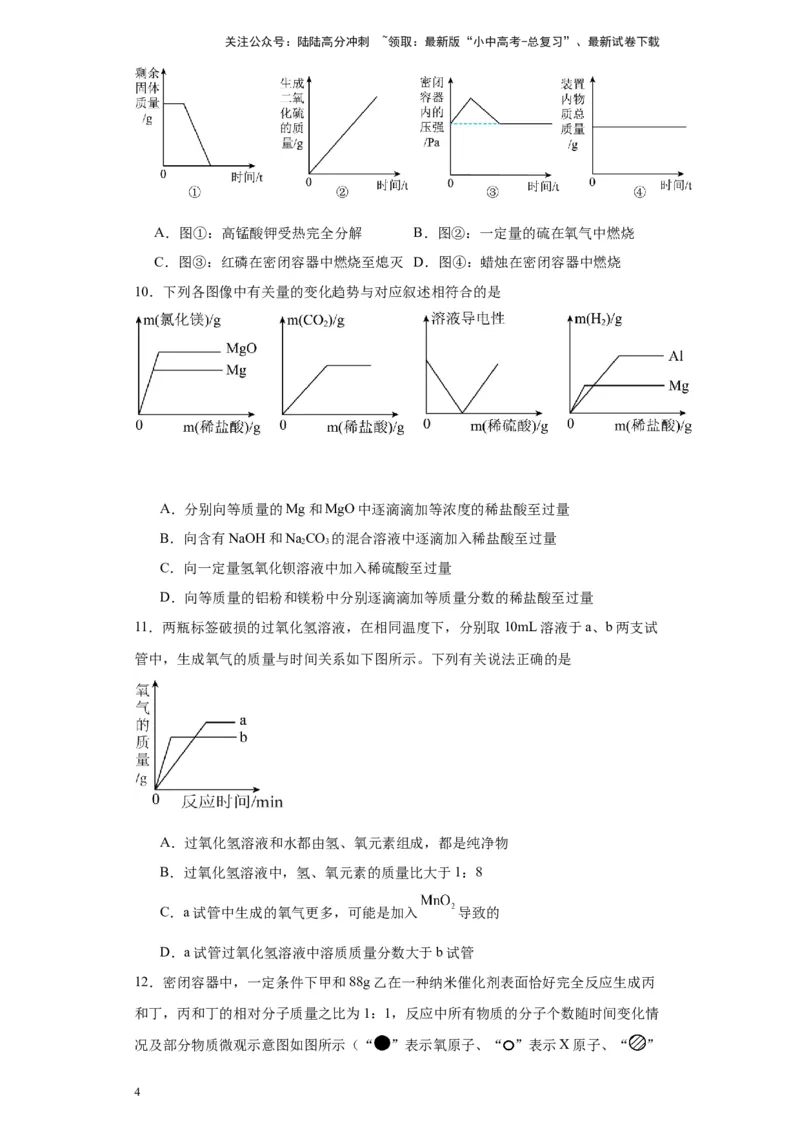 2024年九年级中考化学专题复习：图像题(含答案)_02中考总复习（2026版更新中）_05-化学-中考总复习_2024年中考复习资料_二轮复习资料_2024年九年级中考化学二轮专题复习(含答案)