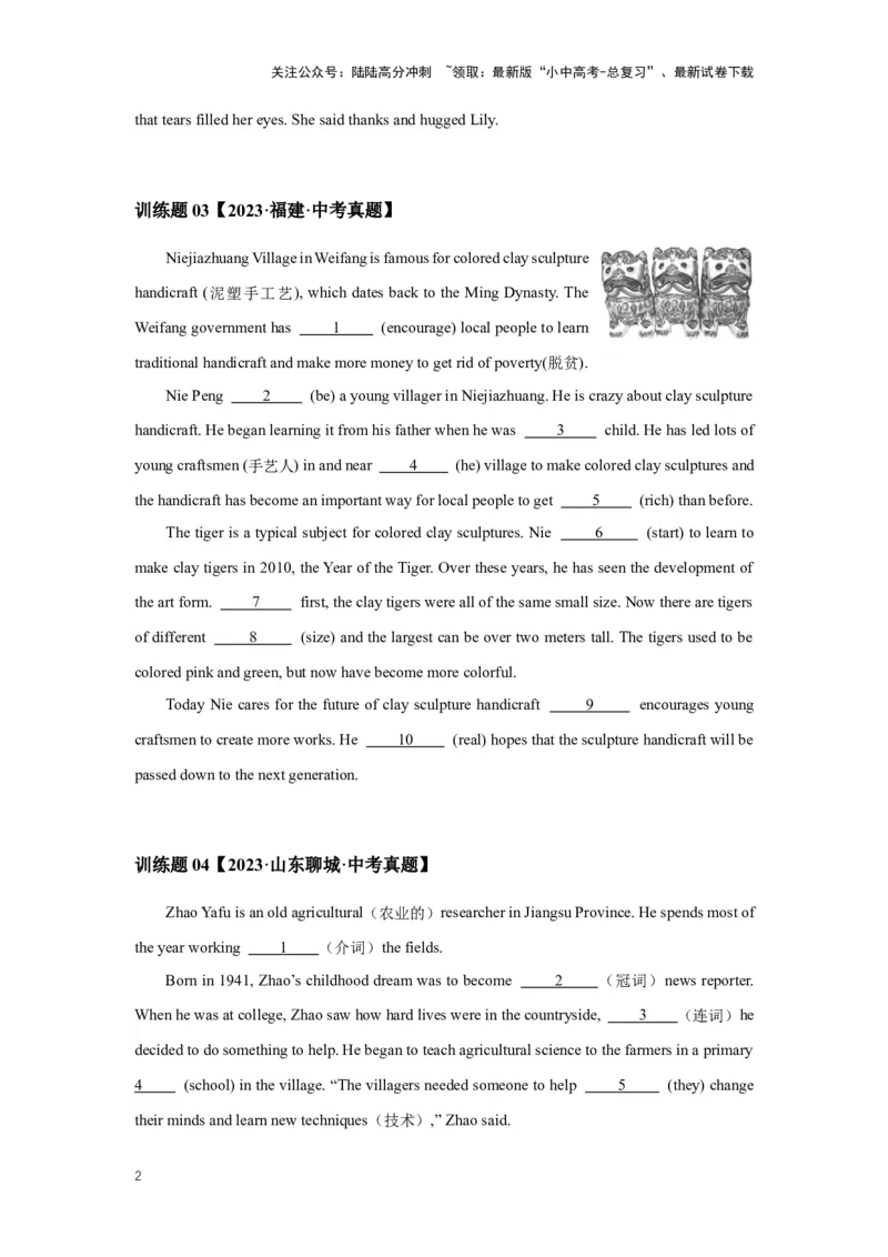 2024年中考英语压轴专题训练专题11综合填空语法填空专练（含解析）_02中考总复习（2026版更新中）_03-英语-中考总复习_2024年中考复习资料_专项复习资料_2024年中考英语压轴专题训练