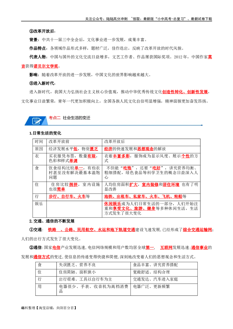 04八下历史知识清单-口袋书2024年中考历史一轮复习知识清单_02中考总复习（2026版更新中）_06-历史-中考总复习_2024年中考复习资料_一轮复习