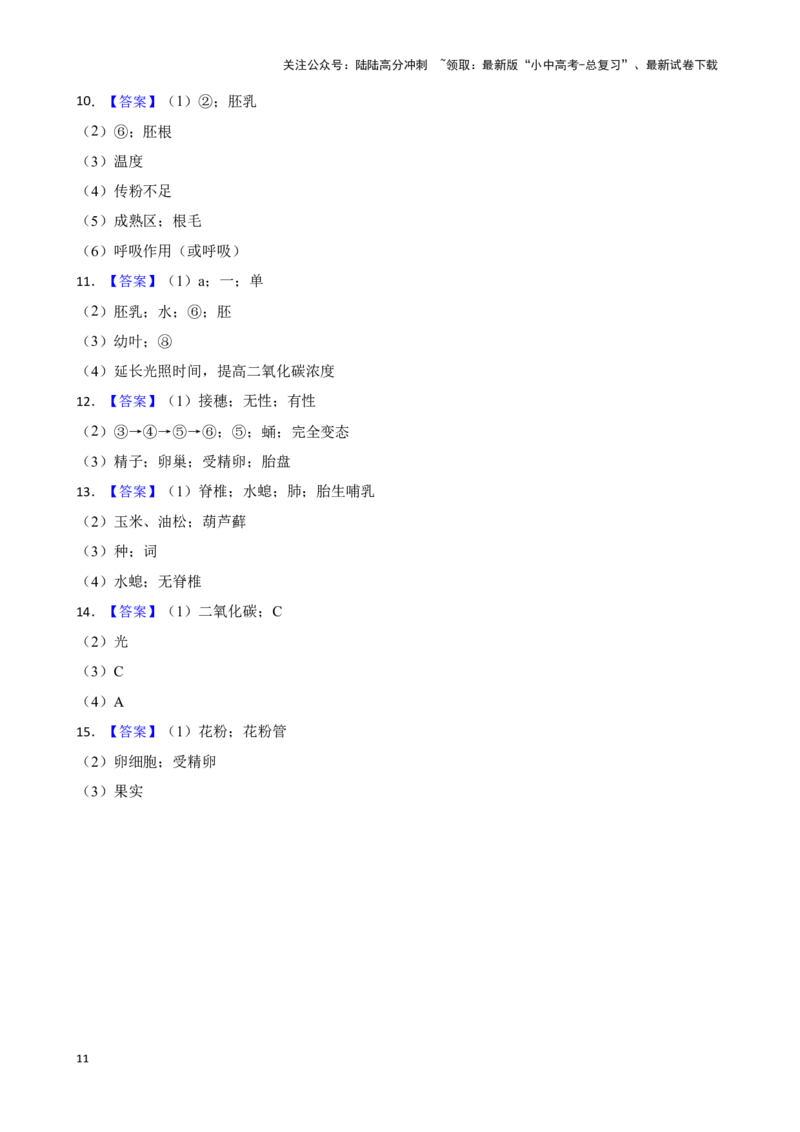 2024年中考生物读图理解专题复习：生物圈中的绿色植物（含答案）_02中考总复习（2026版更新中）_08-生物-中考总复习_2024年中考复习资料_二轮复习