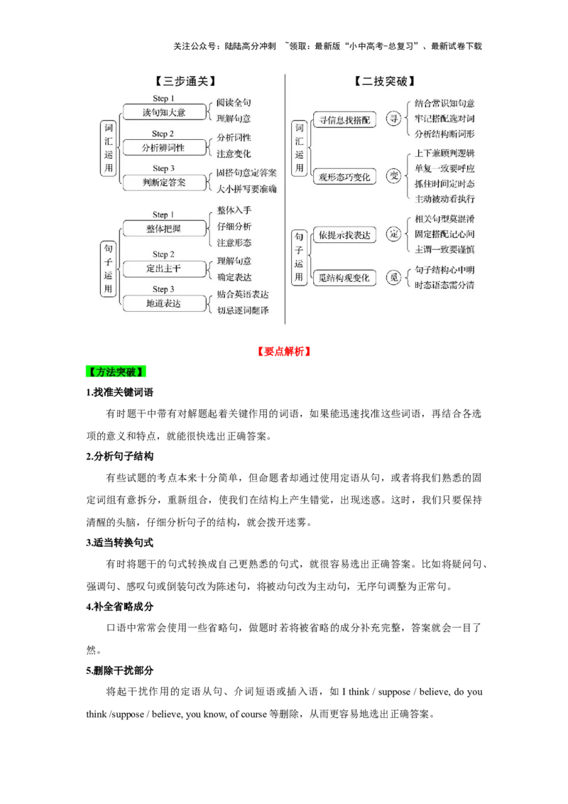 05.词汇与句子运用(解析版)-2024年中考一轮复习英语语篇解读能力考查梳理与巩固_02中考总复习（2026版更新中）_03-英语-中考总复习_2024年中考复习资料_一轮复习