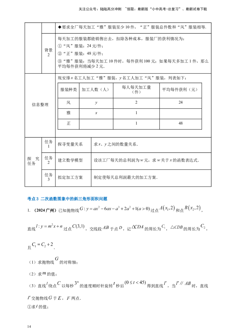 2025年中考数学一轮复习学案：3.5二次函数的应用（学生版）_02中考总复习（2026版更新中）_02-数学-中考总复习_2025中考复习资料_2025年中考数学一轮复习学案（全国通用）