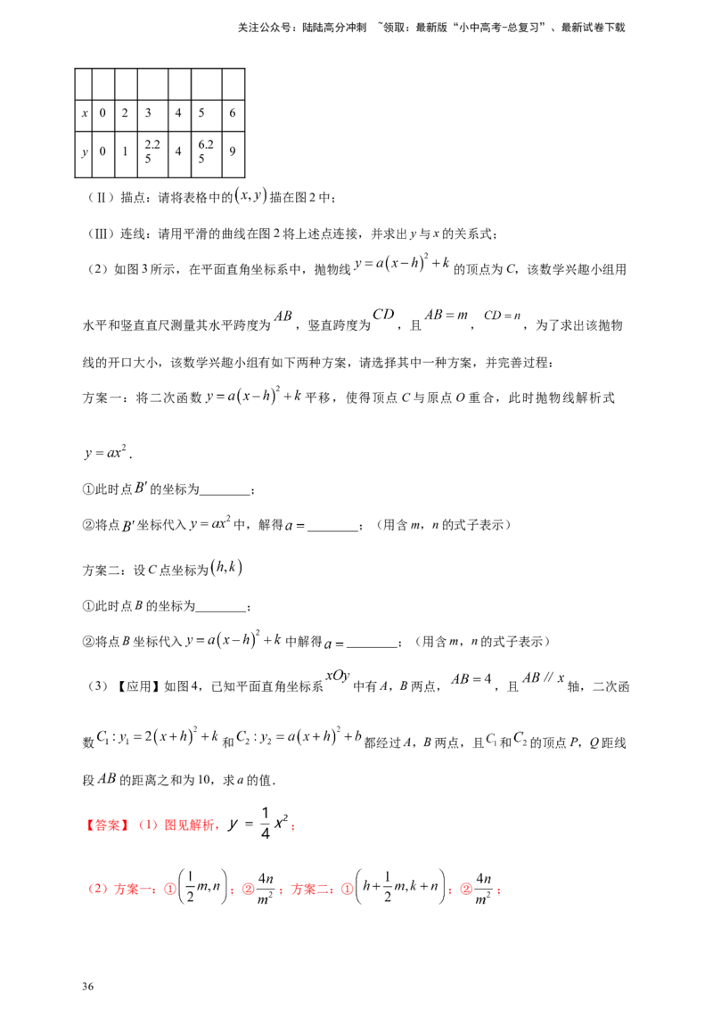 2025年中考数学一轮复习学案：3.5二次函数的应用（教师版）_02中考总复习（2026版更新中）_02-数学-中考总复习_2025中考复习资料_2025年中考数学一轮复习学案（全国通用）