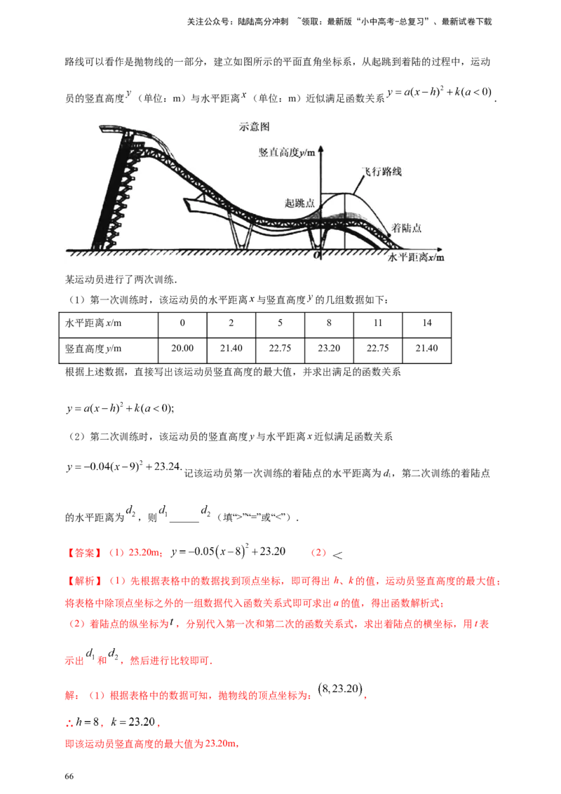 2025年中考数学一轮复习学案：3.5二次函数的应用（教师版）_02中考总复习（2026版更新中）_02-数学-中考总复习_2025中考复习资料_2025年中考数学一轮复习学案（全国通用）