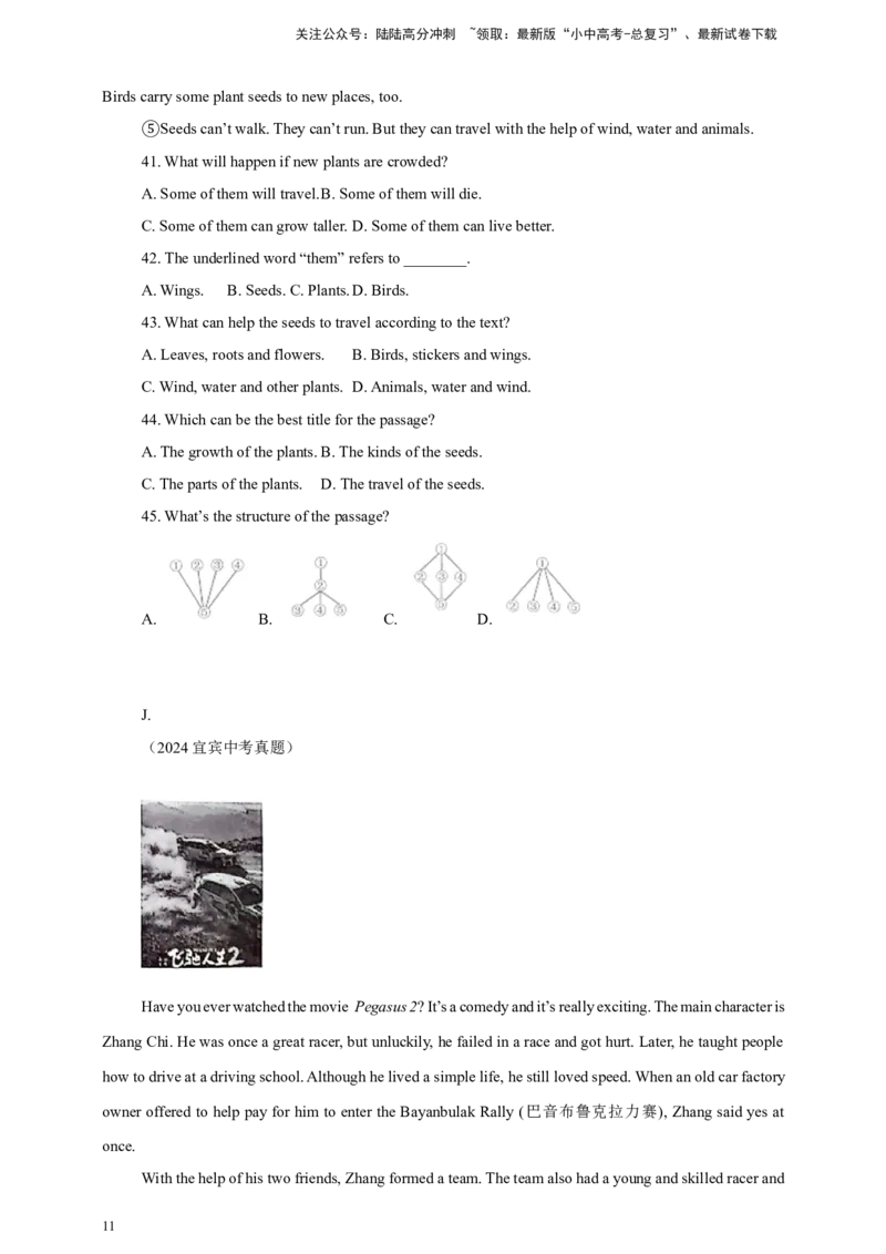 2024年中考英语真题分类汇编06阅读理解（说明文、应用文）--原卷版_02中考总复习（2026版更新中）_03-英语-中考总复习_2025中考复习资料