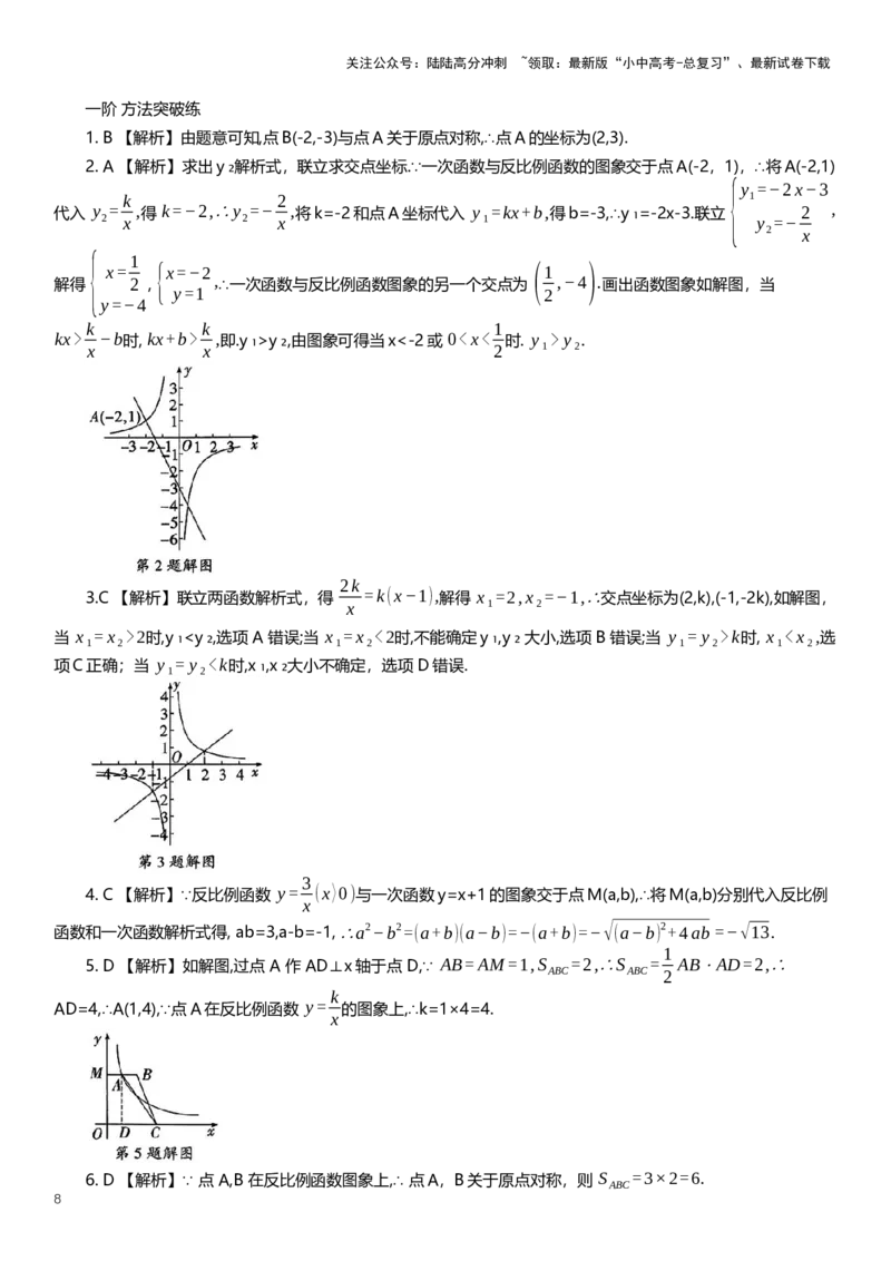 2025年中考数学专题复习：反比例函数综合题专项练习_02中考总复习（2026版更新中）_02-数学-中考总复习_2025中考复习资料_2025年中考数学专题复习（通用版，含解析）