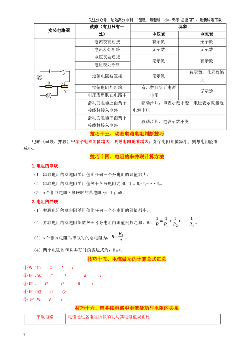 2024年中考物理解题技巧归纳总结_02中考总复习（2026版更新中）_04-物理-中考总复习_2024年中考复习资料_三轮复习_2024年中考物理考前最后一课