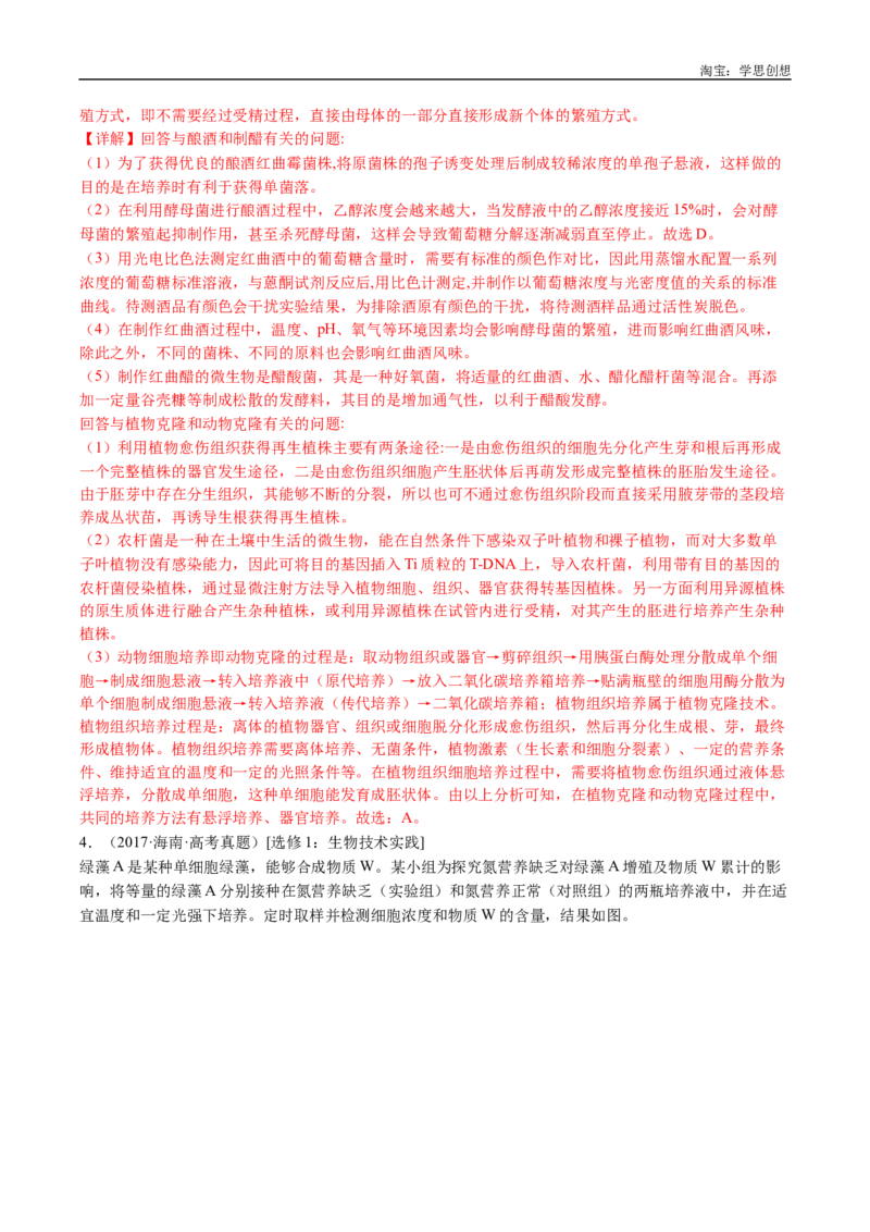 专题23发酵工程-好题汇编十年（2015-2024）高考生物真题分类汇编（全国通用）（解析版）_生物真题汇总_十年（2014-2024）高考生物真题分项汇编（全国通用）