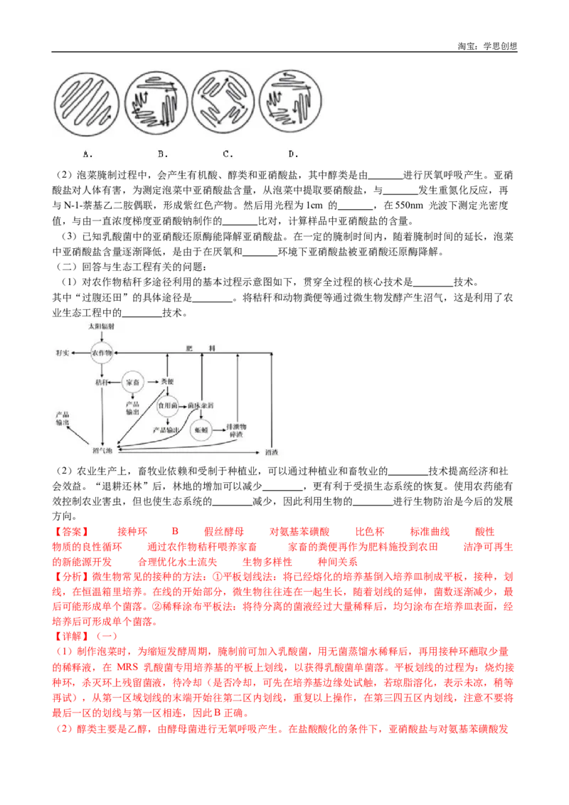 专题23发酵工程-好题汇编十年（2015-2024）高考生物真题分类汇编（全国通用）（解析版）_生物真题汇总_十年（2014-2024）高考生物真题分项汇编（全国通用）