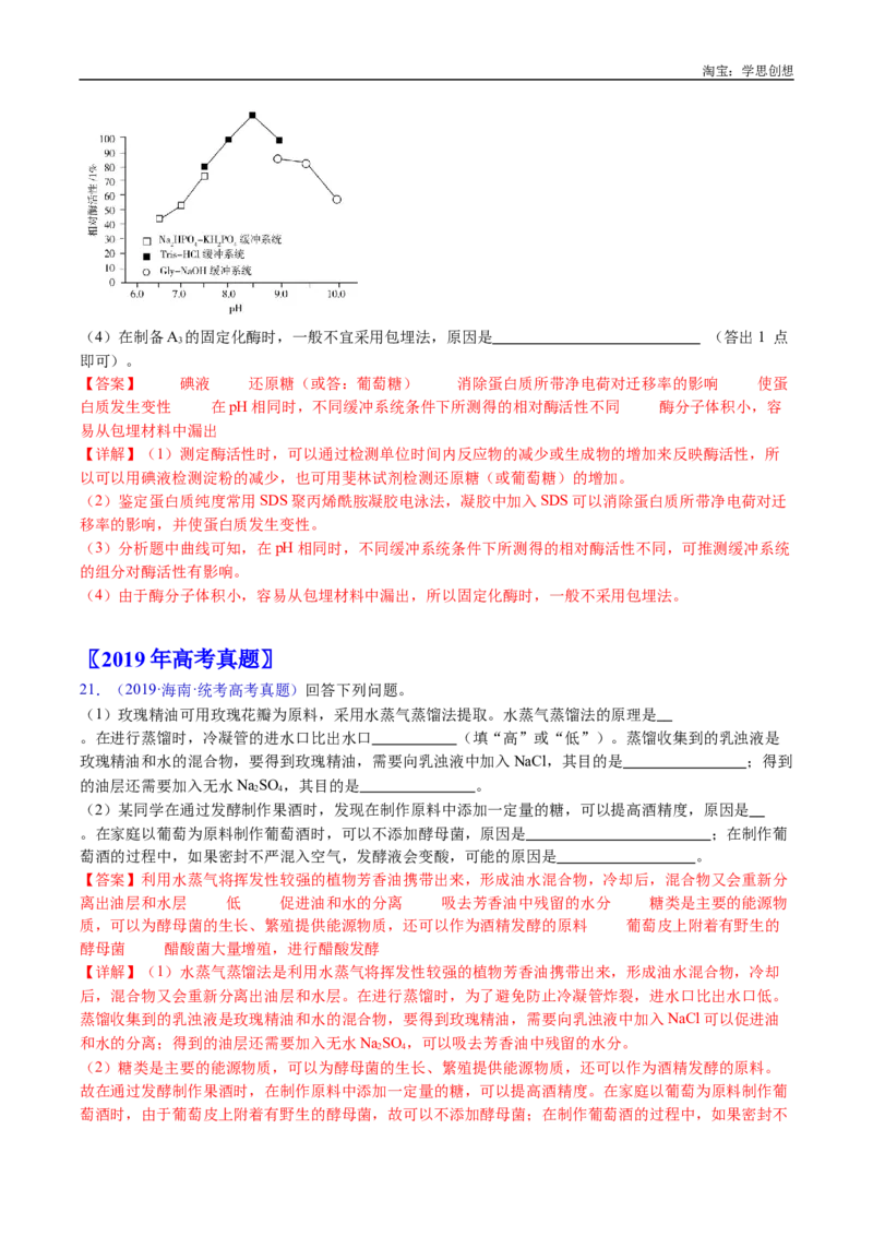 专题23发酵工程-好题汇编十年（2015-2024）高考生物真题分类汇编（全国通用）（解析版）_生物真题汇总_十年（2014-2024）高考生物真题分项汇编（全国通用）