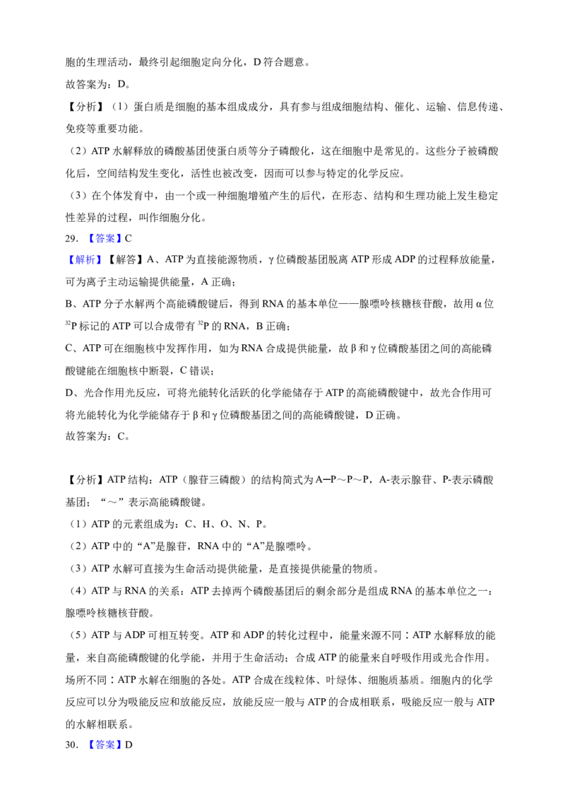 专题04酶和ATP（答案解析）_生物真题汇总_&radic;近三年（2023-2025）高考生物真题分专项精编_答案解析