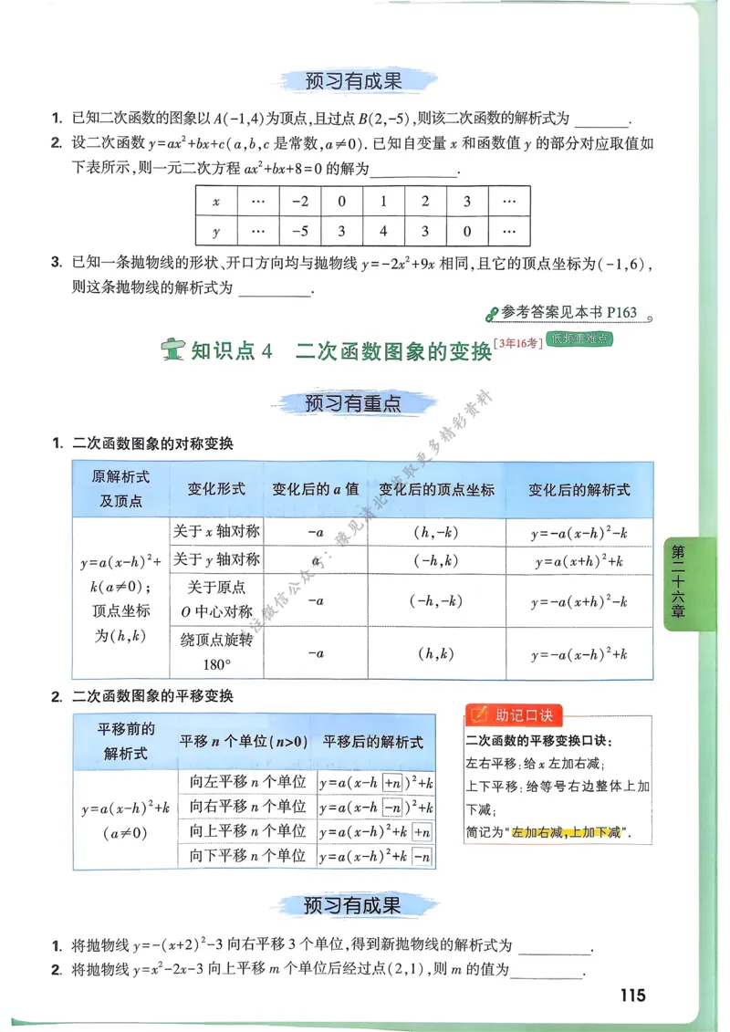数学高频考点考前突破_万唯中考《初中中考训练方案&middot;2026版(全九科)》