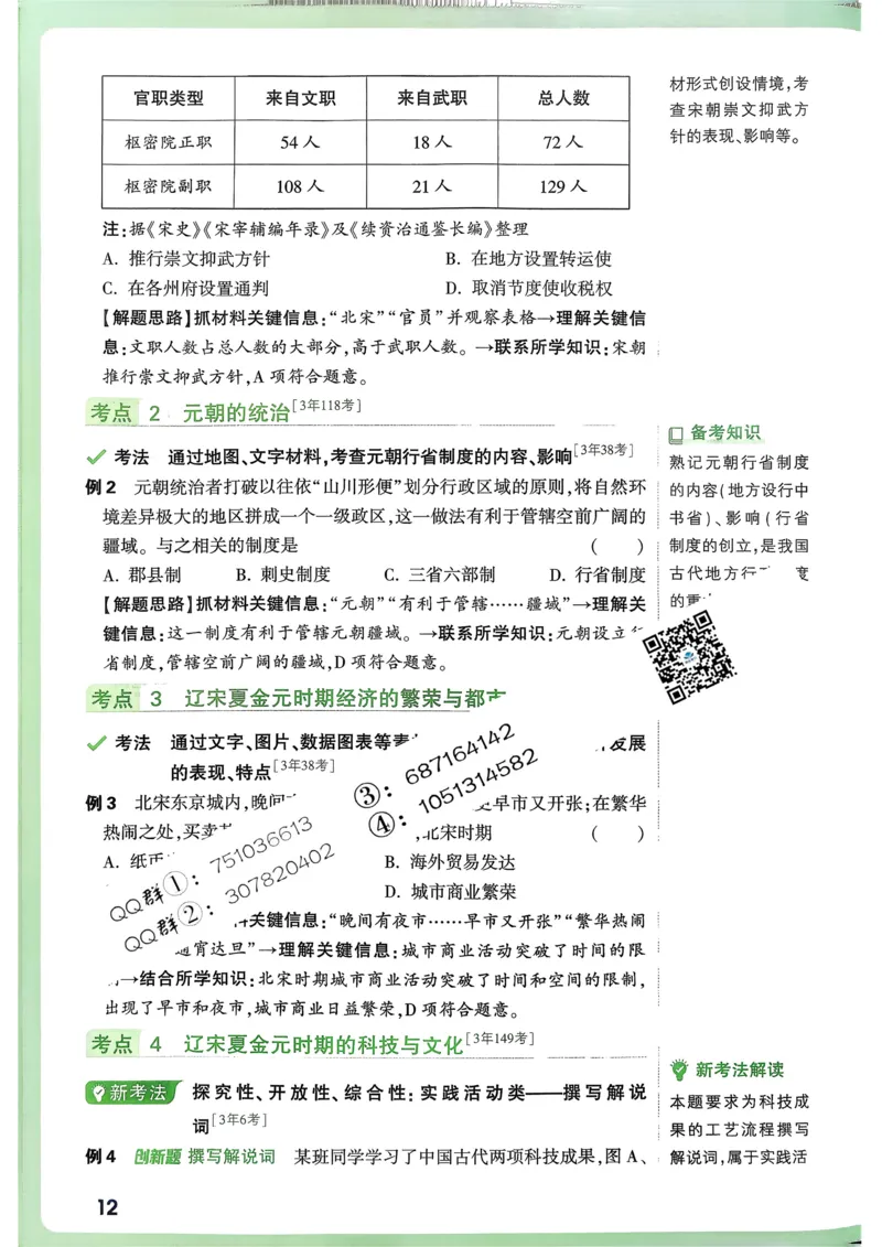 历史高频考点考前突破_万唯中考《初中中考训练方案&middot;2026版(全九科)》