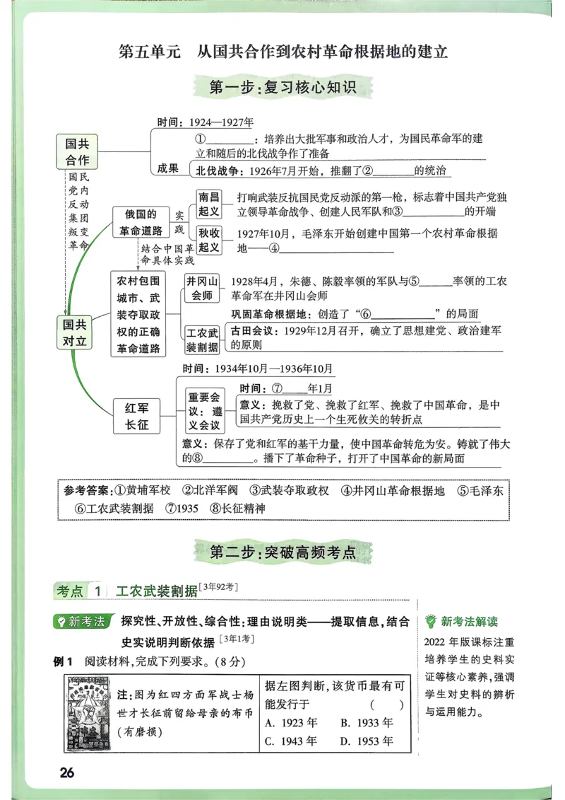 历史高频考点考前突破_万唯中考《初中中考训练方案&middot;2026版(全九科)》