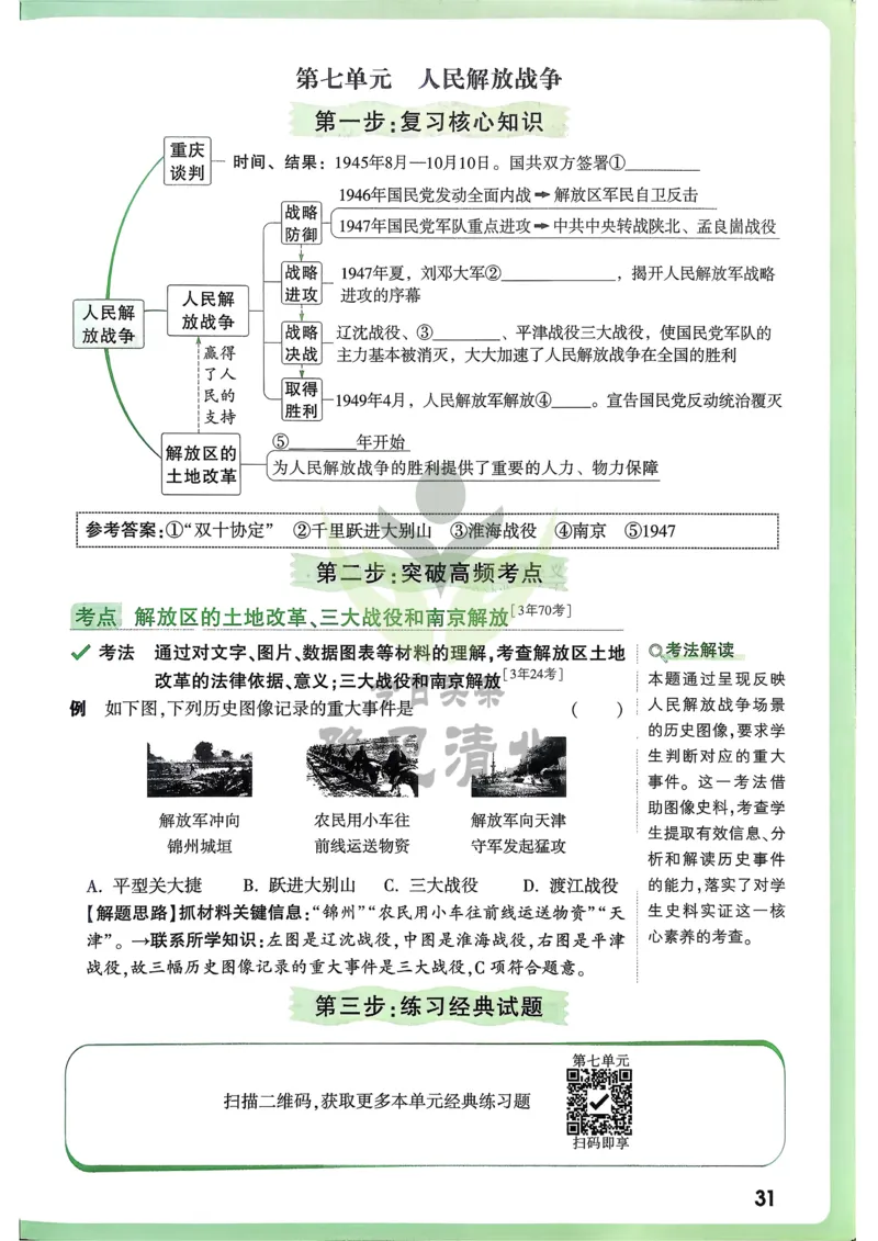 历史高频考点考前突破_万唯中考《初中中考训练方案&middot;2026版(全九科)》