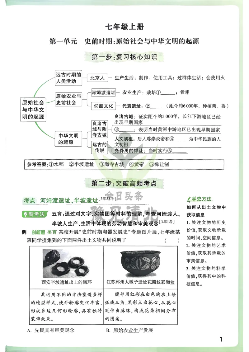 历史高频考点考前突破_万唯中考《初中中考训练方案&middot;2026版(全九科)》