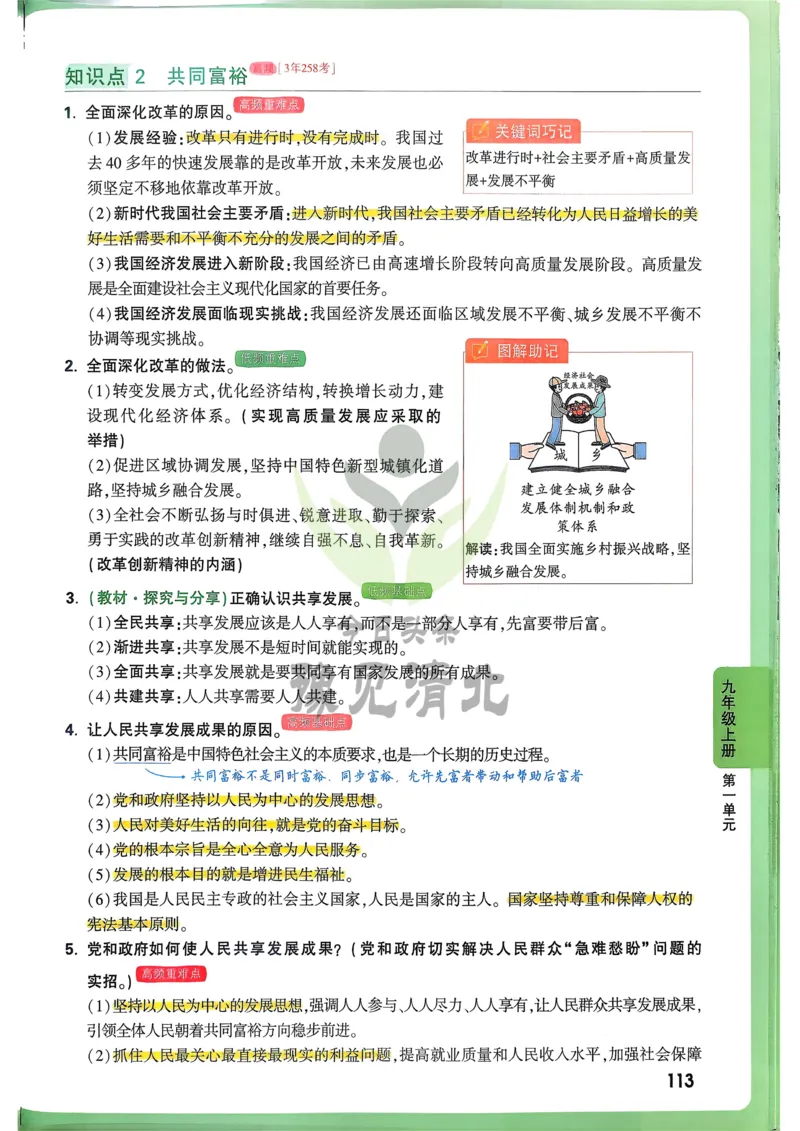 道法高频考点考前突破_万唯中考《初中中考训练方案&middot;2026版(全九科)》