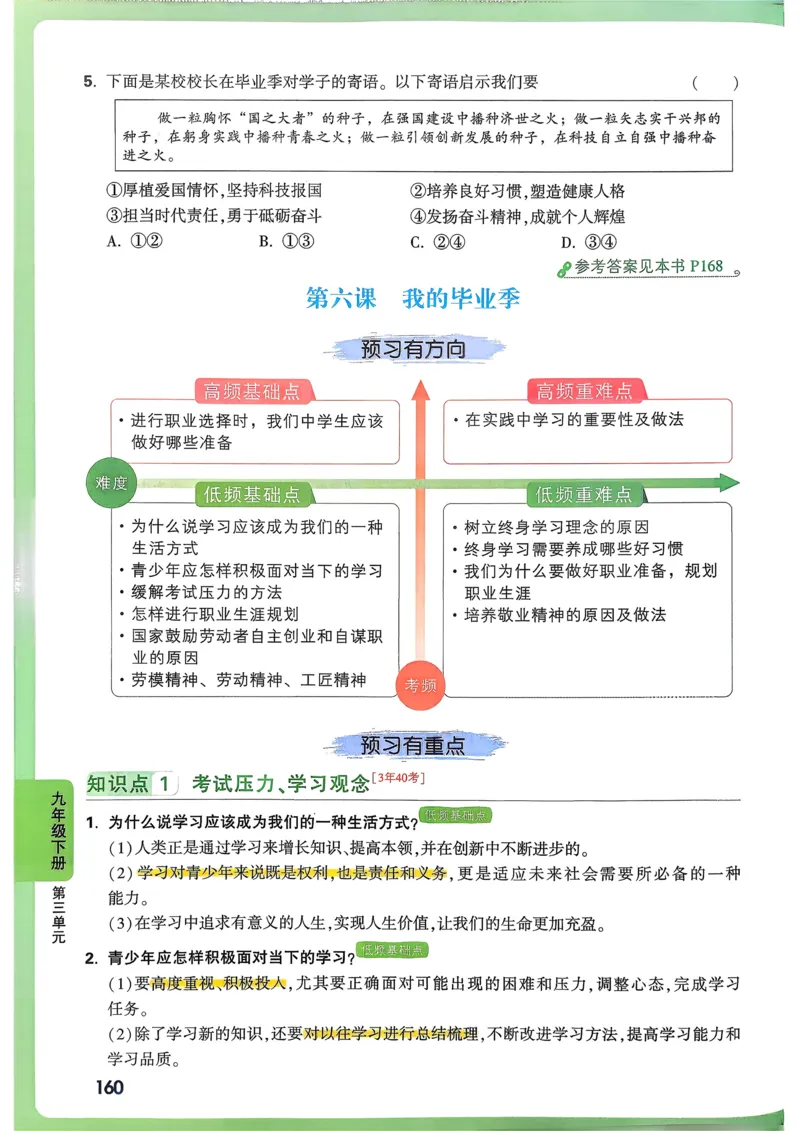 道法高频考点考前突破_万唯中考《初中中考训练方案&middot;2026版(全九科)》
