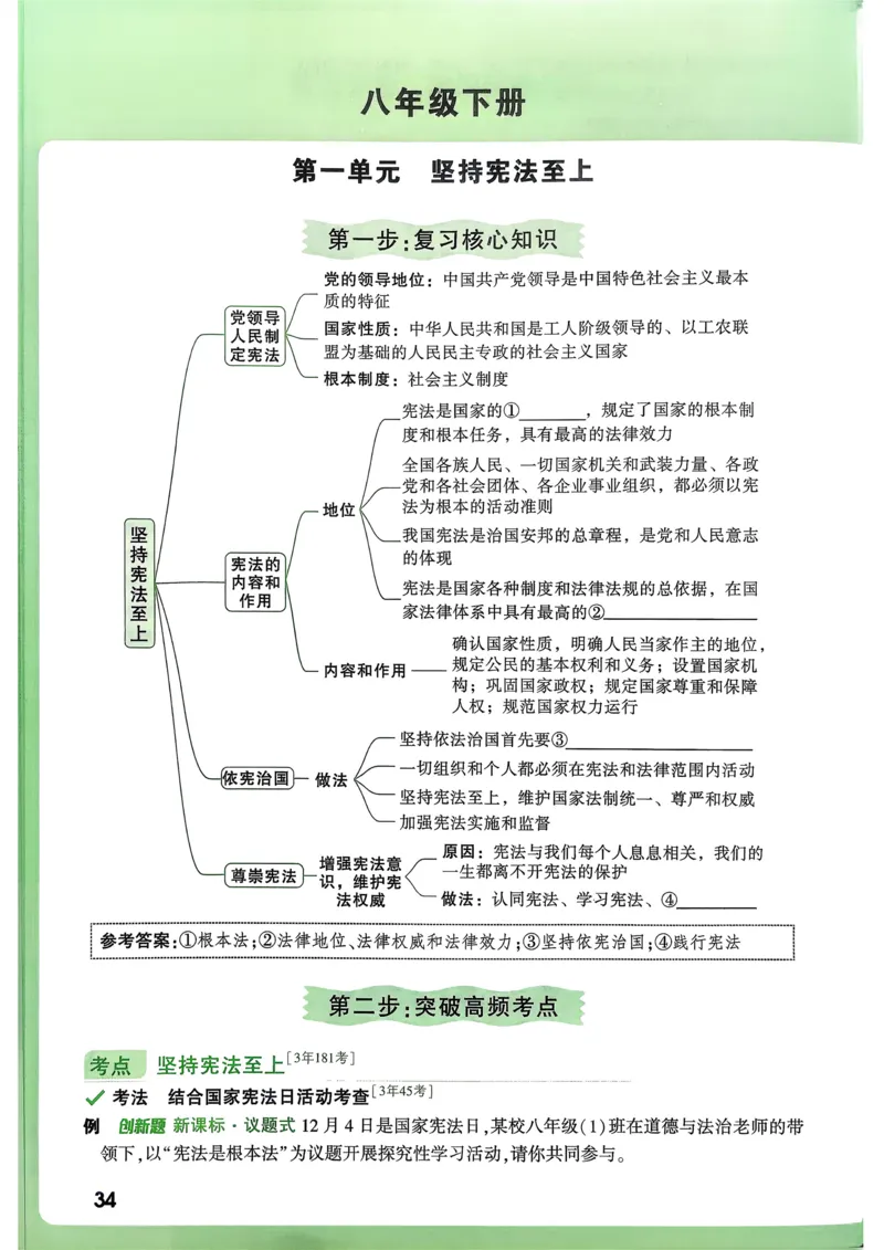 道法高频考点考前突破_万唯中考《初中中考训练方案&middot;2026版(全九科)》
