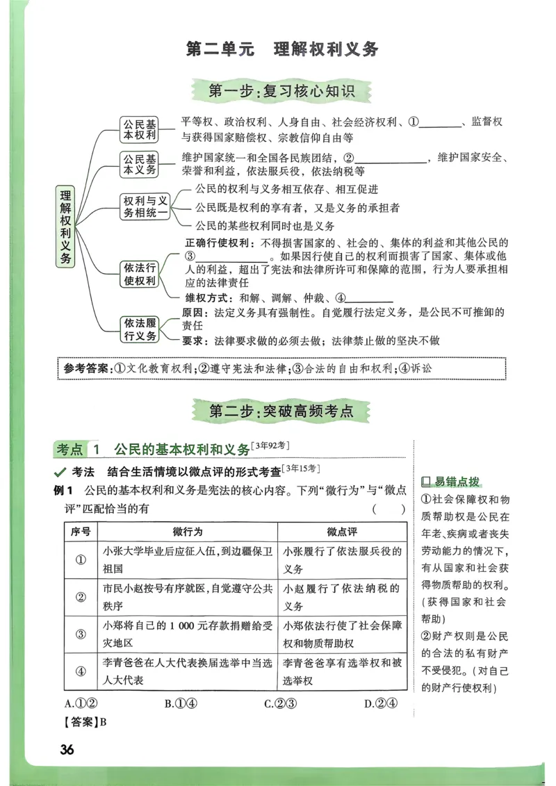 道法高频考点考前突破_万唯中考《初中中考训练方案&middot;2026版(全九科)》