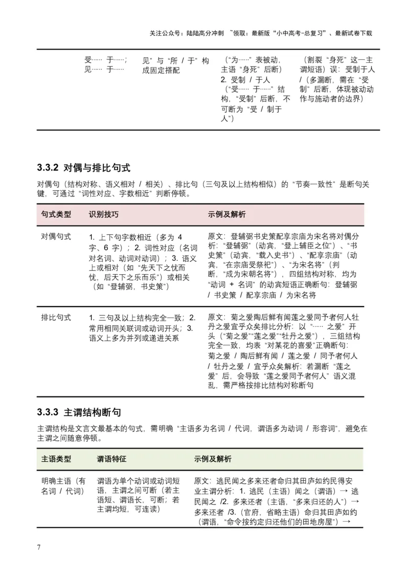 2026年全国中考语文一轮复习讲义：古诗文阅读之（文言断句）（全国适用）（原卷）_02中考总复习（2026版更新中）_01-语文-中考总复习_2026年中考复习（更新中）