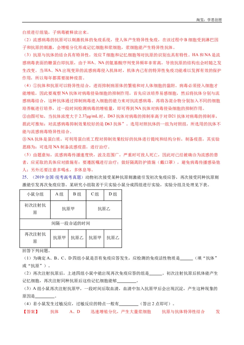 专题26实验与探究-好题汇编十年（2015-2024）高考生物真题分类汇编（全国通用）（解析版）_生物真题汇总_十年（2014-2024）高考生物真题分项汇编（全国通用）