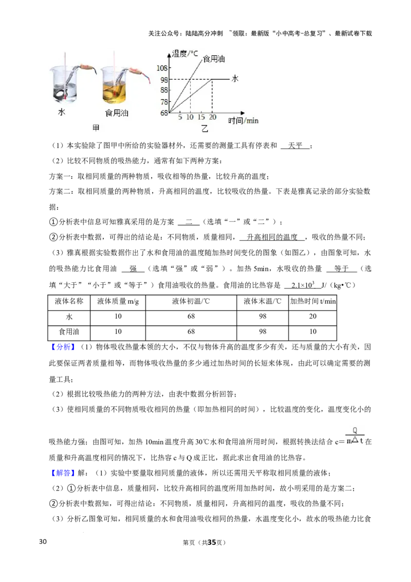 2025年中考物理复习难题速递之热学实验与计算_02中考总复习（2026版更新中）_04-物理-中考总复习_2025年中考复习资料_2025年中考物理复习难题速递