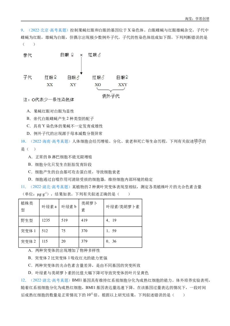 专题14变异、育种与进化-好题汇编十年（2015-2024）高考生物真题分类汇编（全国通用）（原卷版）_生物真题汇总_十年（2014-2024）高考生物真题分项汇编（全国通用）