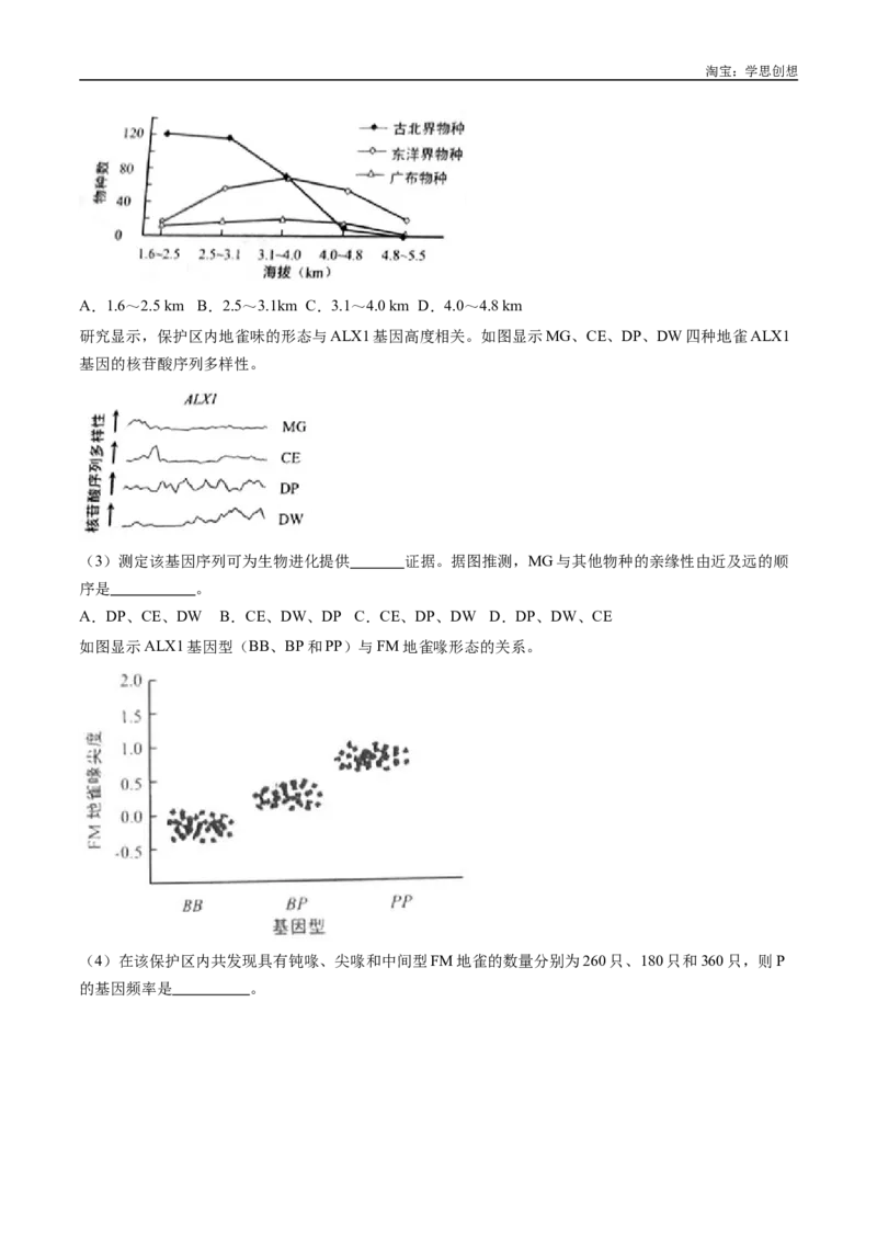专题14变异、育种与进化-好题汇编十年（2015-2024）高考生物真题分类汇编（全国通用）（原卷版）_生物真题汇总_十年（2014-2024）高考生物真题分项汇编（全国通用）